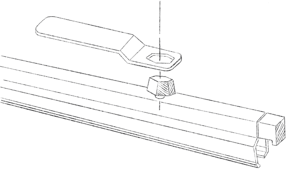 wrench and hanging clamp sketch